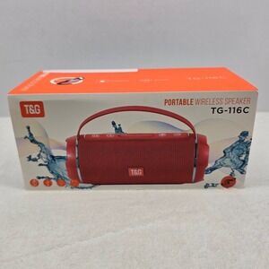 T&G TG-116C Portable Wireless Bluetooth Speaker Splashproof Red New